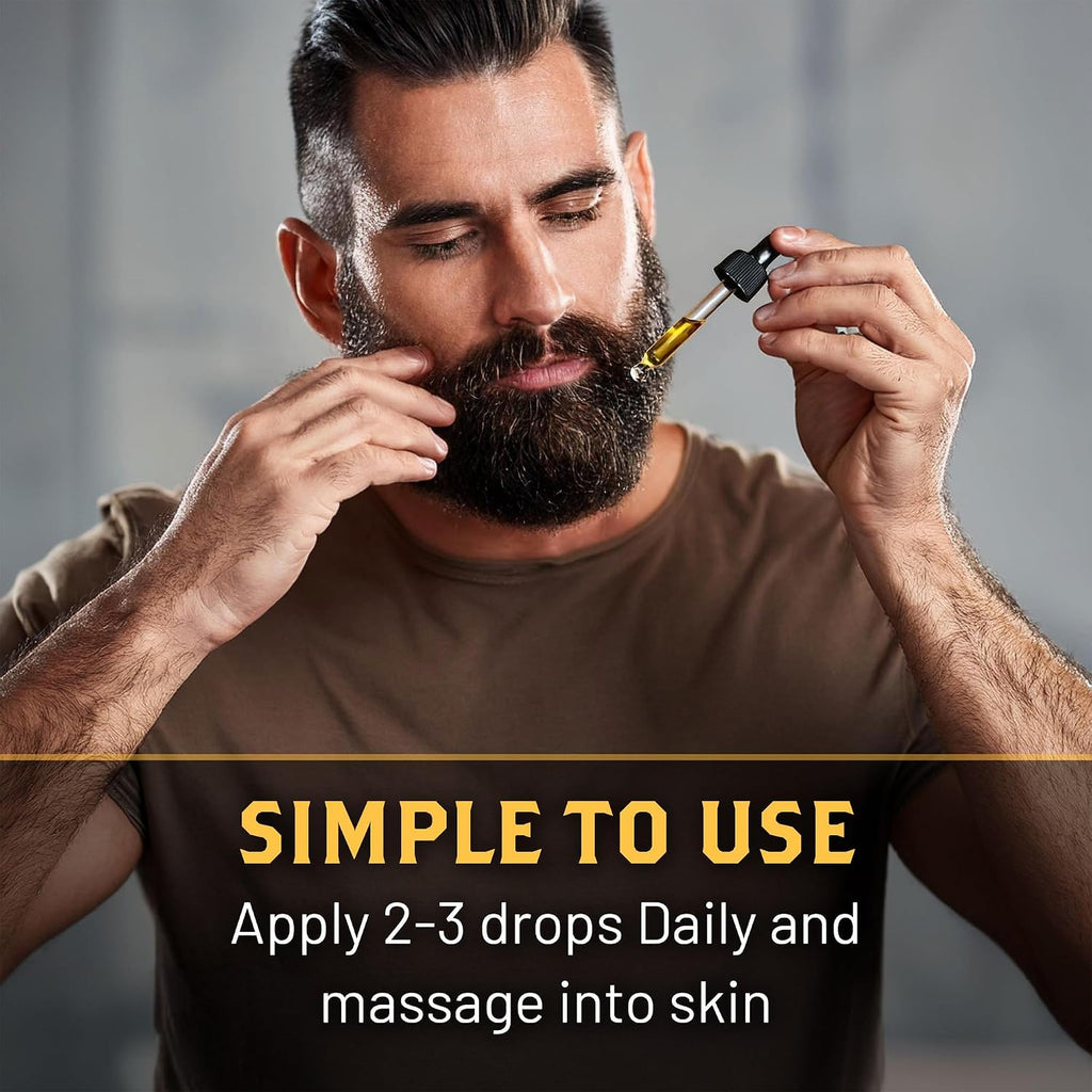 Ranger Grooming Unscented Beard Oil for Men - Organic Jojoba & Argan Oil - Fragrance Free - Made in USA - 1 FL OZ / 30 ML