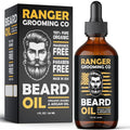 Ranger Grooming Unscented Beard Oil for Men - Organic Jojoba & Argan Oil - Fragrance Free - Made in USA - 1 FL OZ / 30 ML