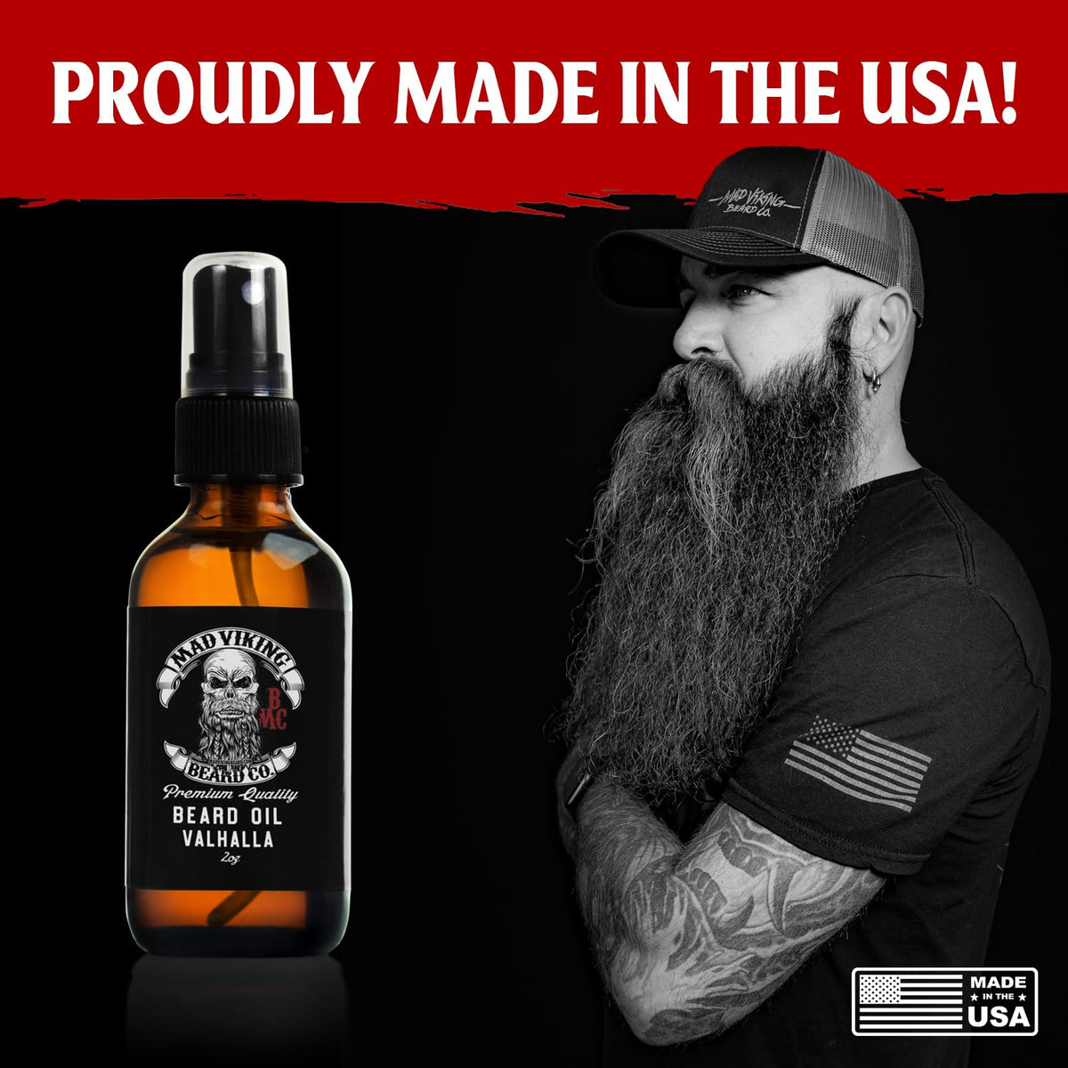 Mad Viking Valhalla Beard Oil for Men 2 Oz