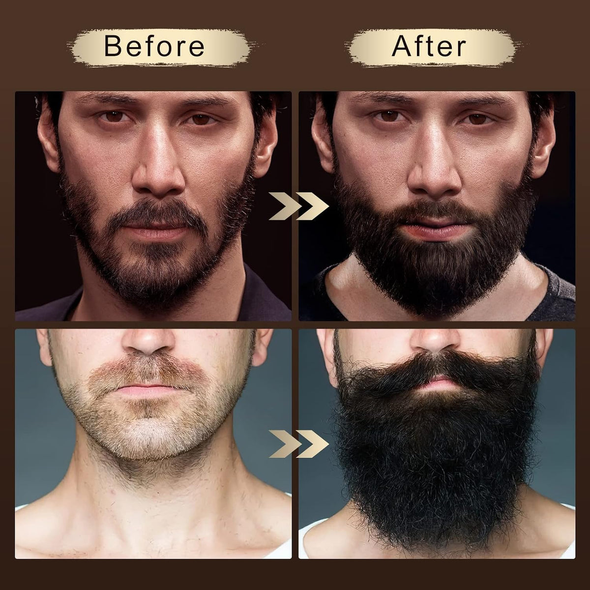 6PCS Beard Growth Kit Beard Grooming Kit for Men Beard Care Kit for Men