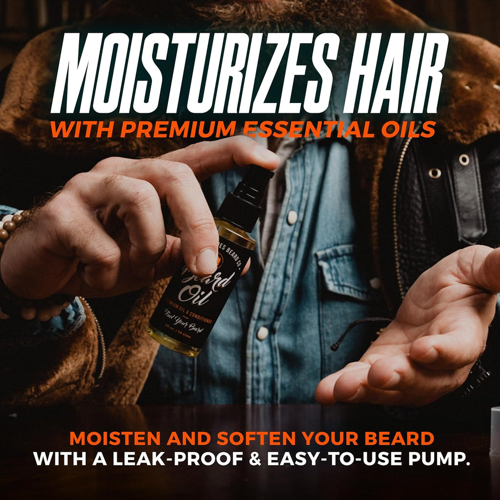 Beard Oil & Conditioner for Men - Deep Softening Treatment