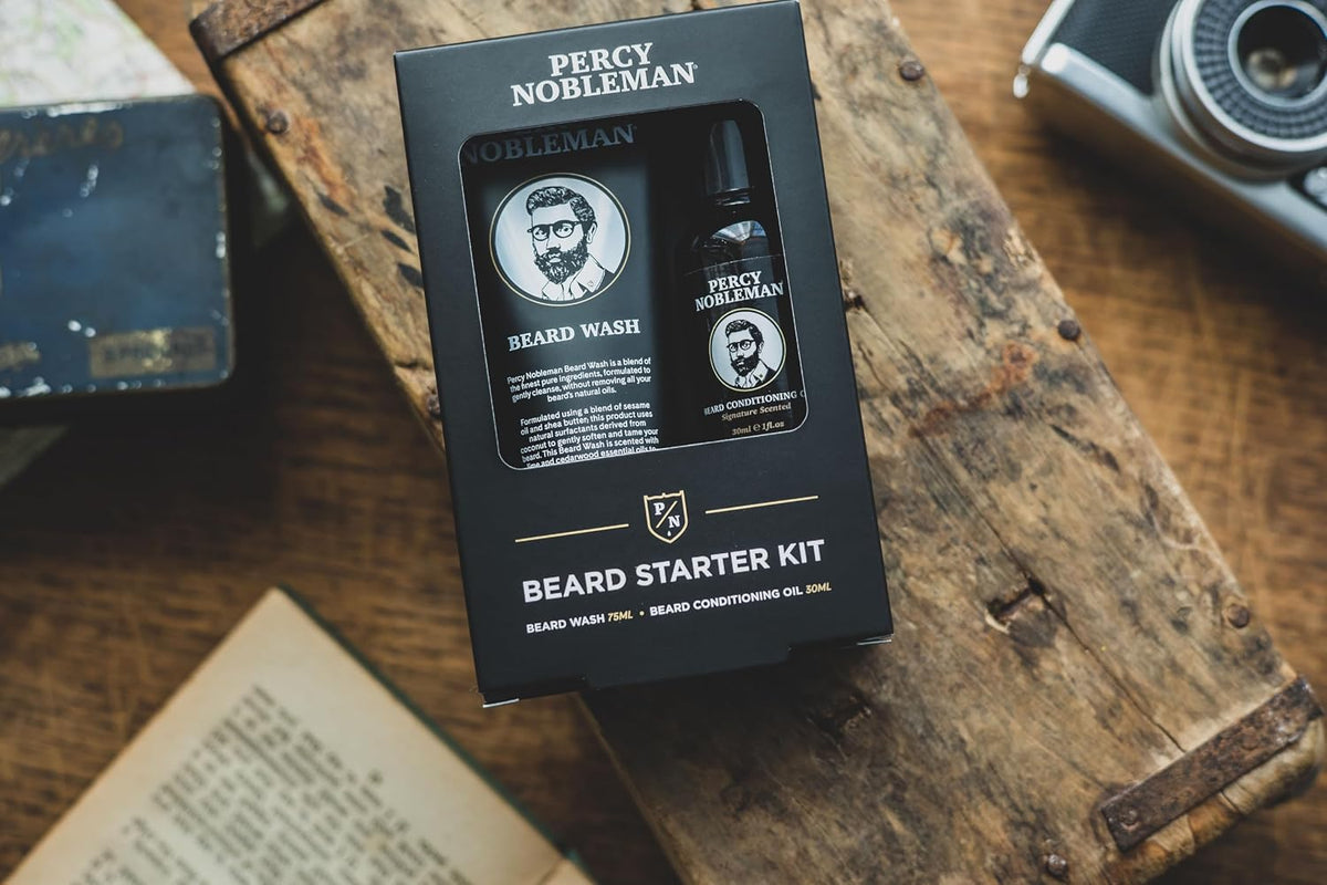 Beard Starter Kit, a Beard Grooming Kit Containing Beard Oil and Wash, 30Ml / 75Ml