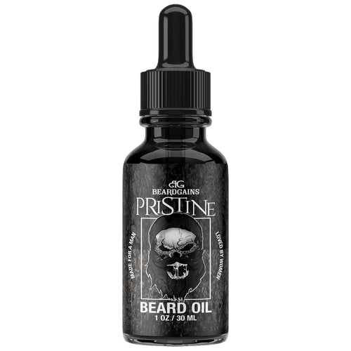 Beard Oil for Men - Organic Beard Growth Oil, Moisturizer & Conditioner, Softens & Strengthens Facial Hair, Reduces Itch, Promotes Healthy Beard (1Oz, Pristine)