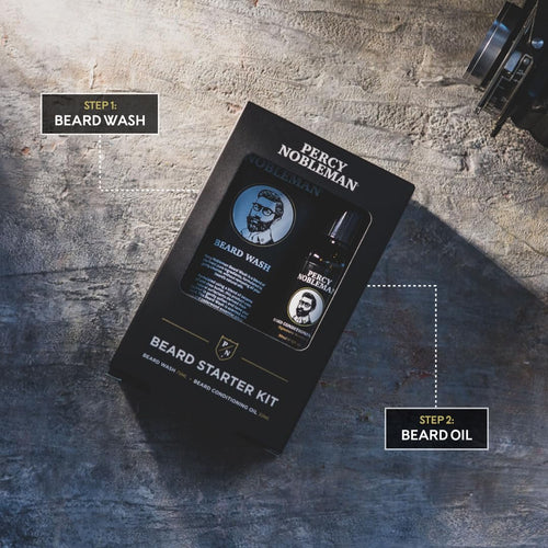 Beard Starter Kit, a Beard Grooming Kit Containing Beard Oil and Wash, 30Ml / 75Ml