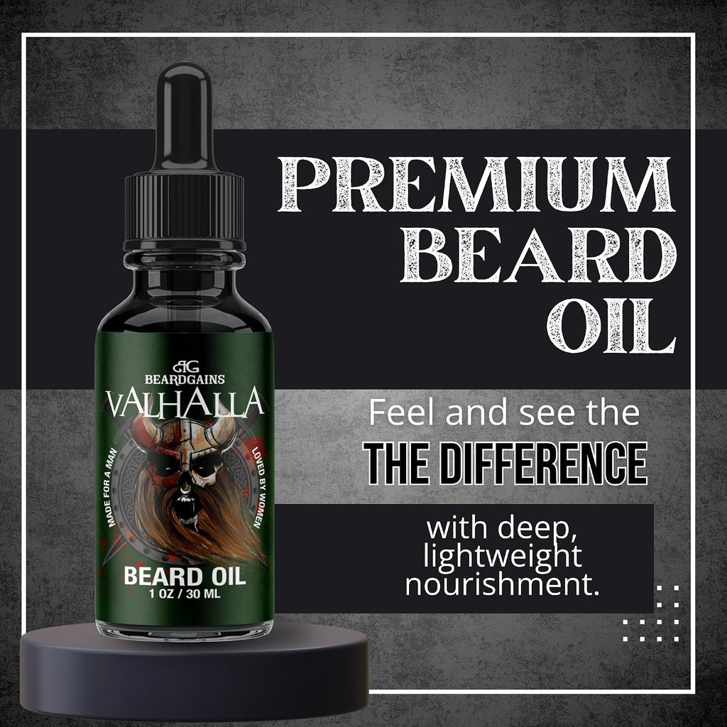 Beard Oil for Men - Organic Beard Growth Oil, Moisturizer & Conditioner, Softens & Strengthens Facial Hair, Reduces Itch, Promotes Healthy Beard (1Oz, Pristine)