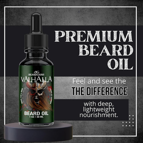 Beard Oil for Men - Organic Beard Growth Oil, Moisturizer & Conditioner, Softens & Strengthens Facial Hair, Reduces Itch, Promotes Healthy Beard (1Oz, Pristine)
