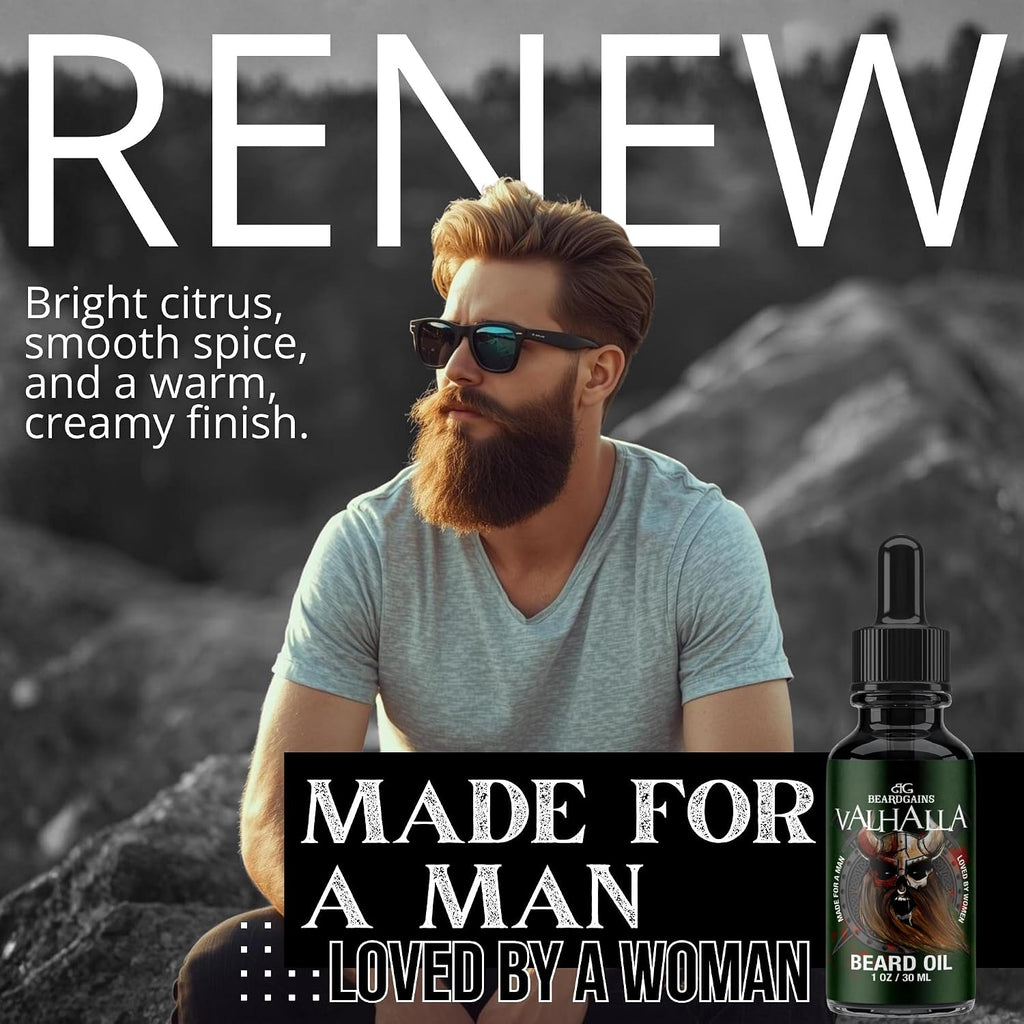 Beard Oil for Men - Organic Beard Growth Oil, Moisturizer & Conditioner, Softens & Strengthens Facial Hair, Reduces Itch, Promotes Healthy Beard (1Oz, Pristine)