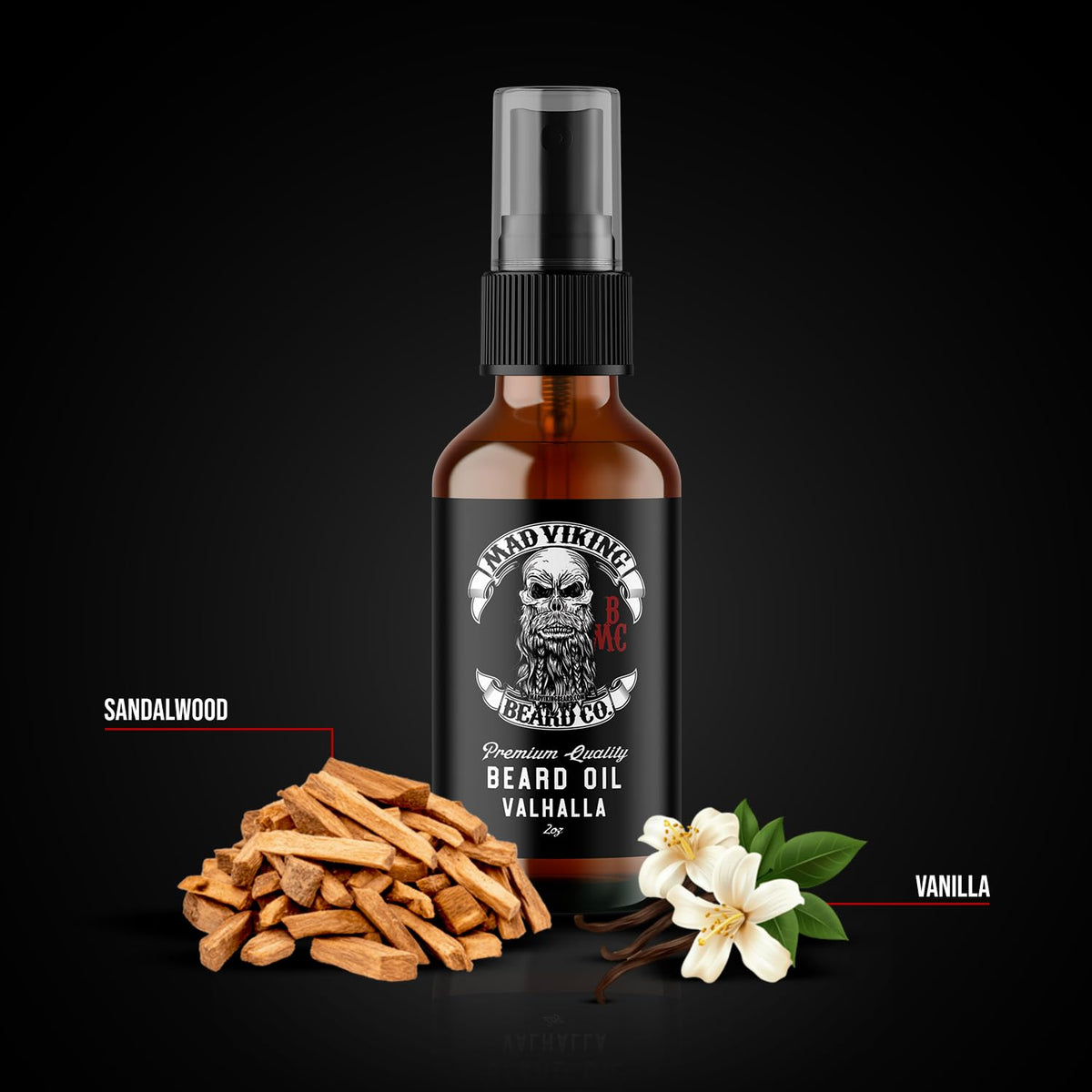 Mad Viking Valhalla Beard Oil for Men 2 Oz